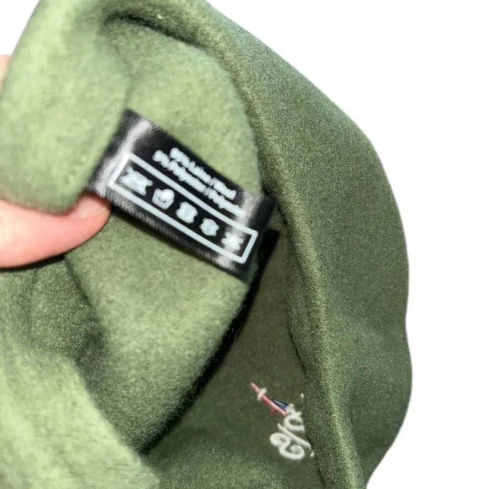 Paris France green wool embrodiered Eiffel Tower beret hat